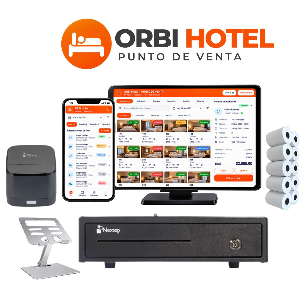 Kit Punto de Venta Tablet 10 Android + Impresora 58mm Bluetooth* para Hotel