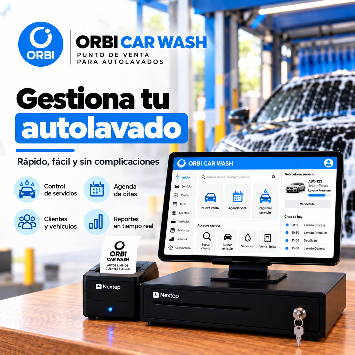 KIT PUNTO DE VENTA ÓRBI CAR WASH
