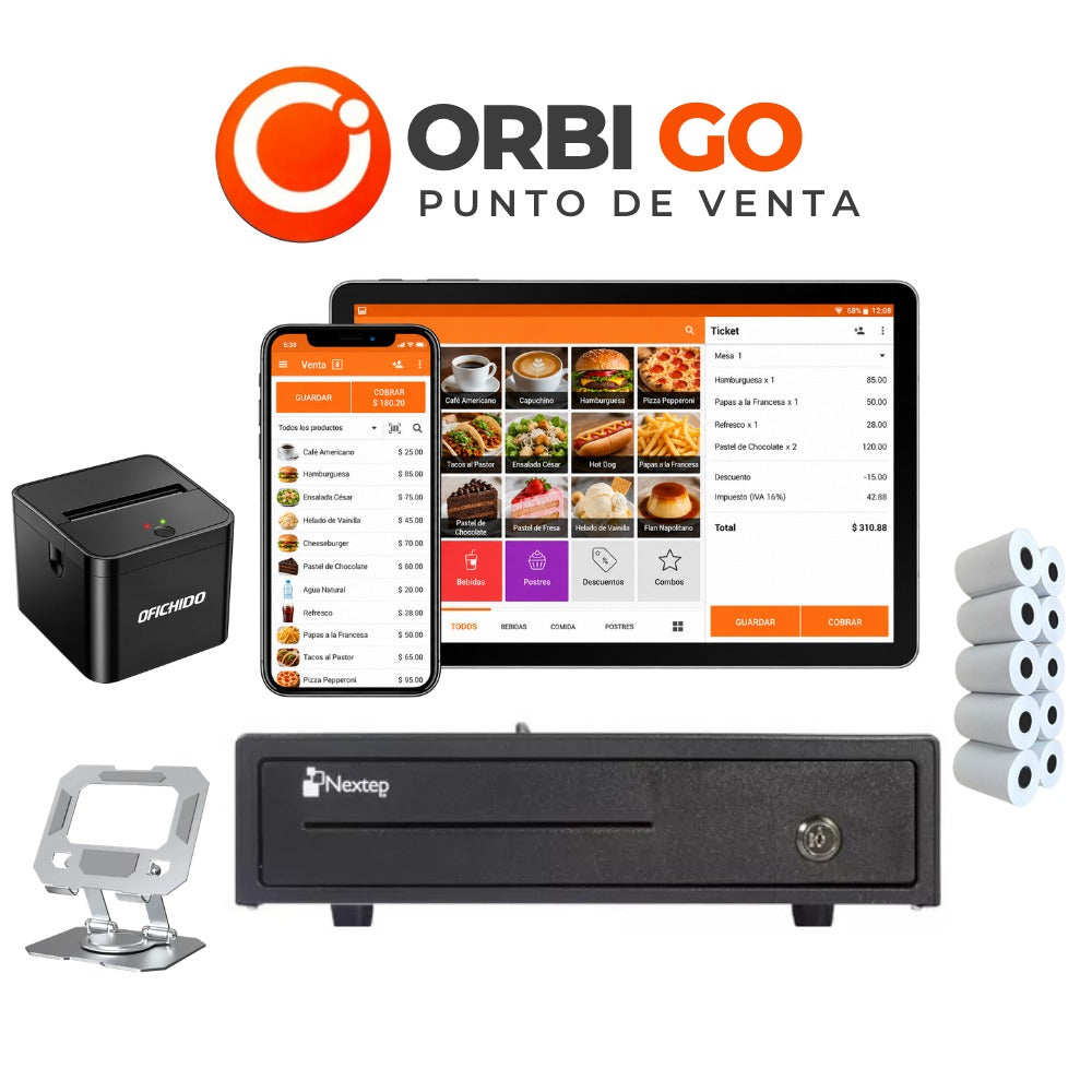 Kit Punto de Venta Orbi GO Tablet 10 Android + Impresora 58mm Bluetooth*