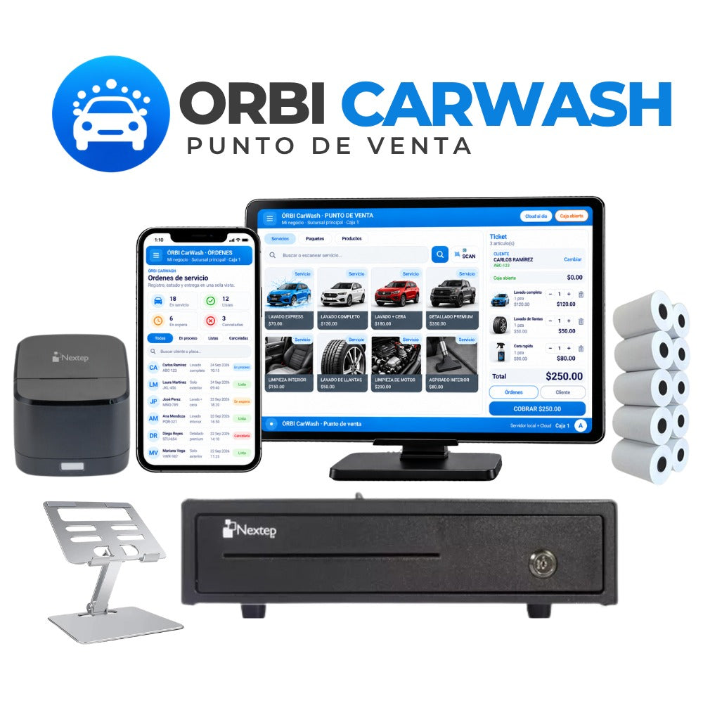 KIT PUNTO DE VENTA ÓRBI CAR WASH
