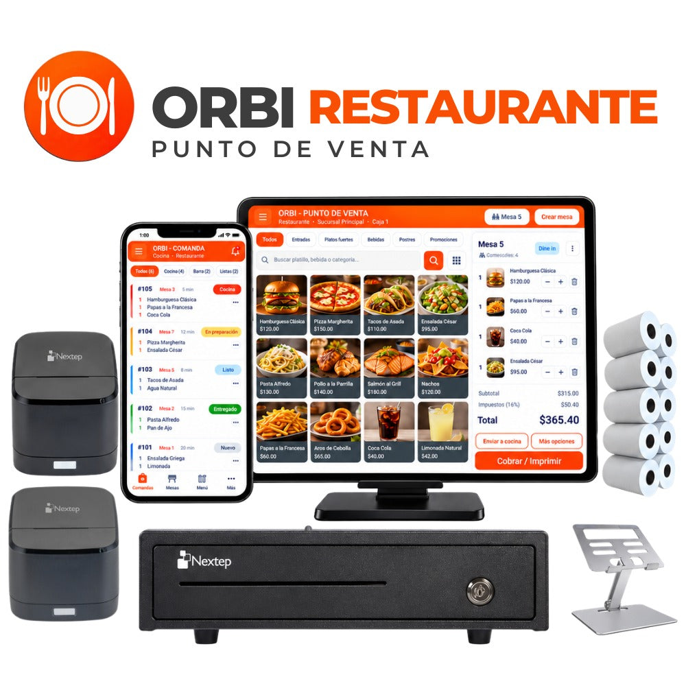 Kit Punto de Venta  Tablet 10 Android +2  Impresoras 58mm Bluetooth* para Restaurante